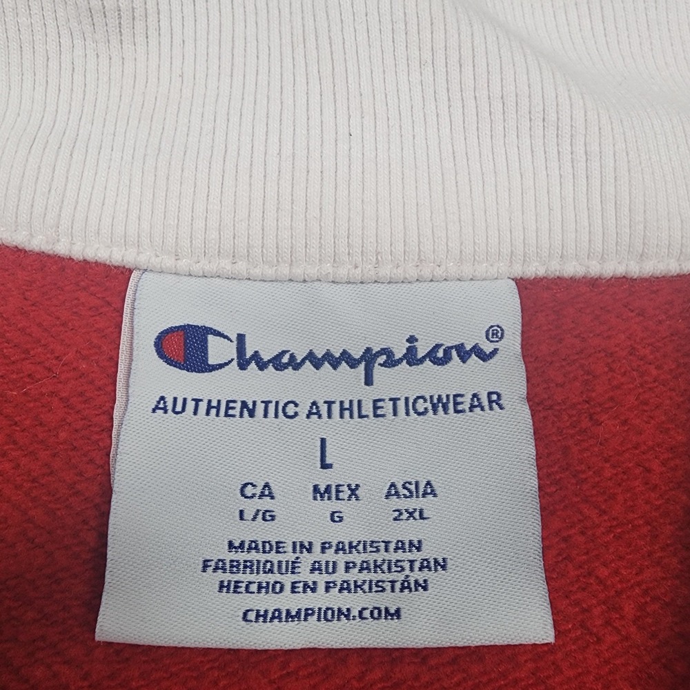 Wisconsin Badgers Sweatshirt Womens L Red Champion Superfan Crop Quarter Zip - Picture 6 of 16